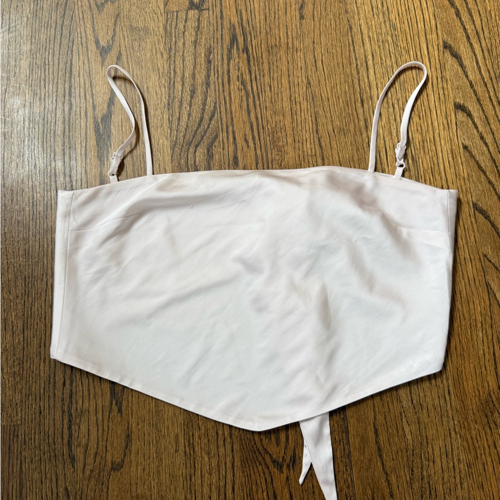 Aritzia Sun-Deh Silk Tie Back Bandana Top
